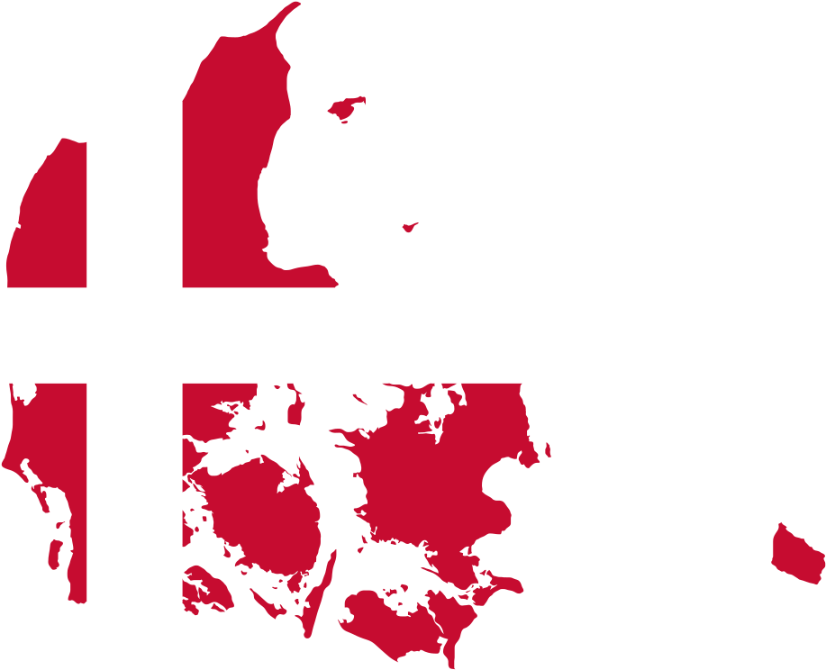 Denmark Map Flag Clipart (1000x811), Png Download