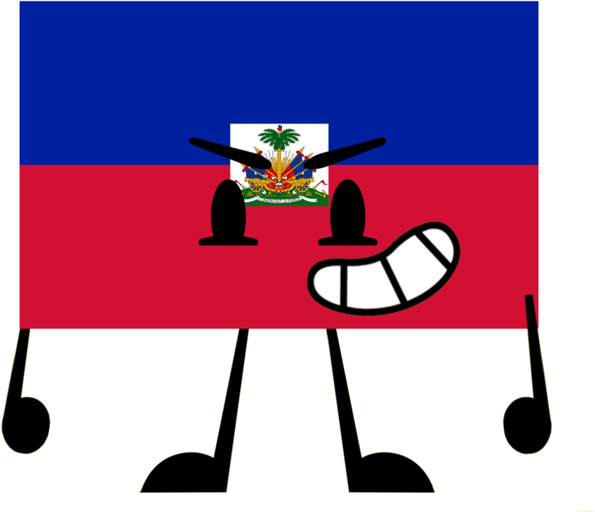 Haiti Flag Pose By Syronjoson Clipart (853x734), Png Download