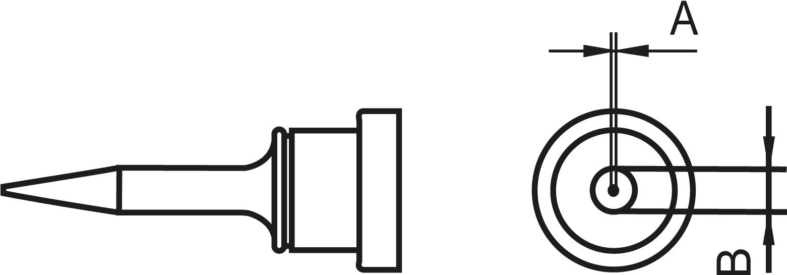 Weller Soldering Tip Lt 1s, Clipart (1560x564), Png Download