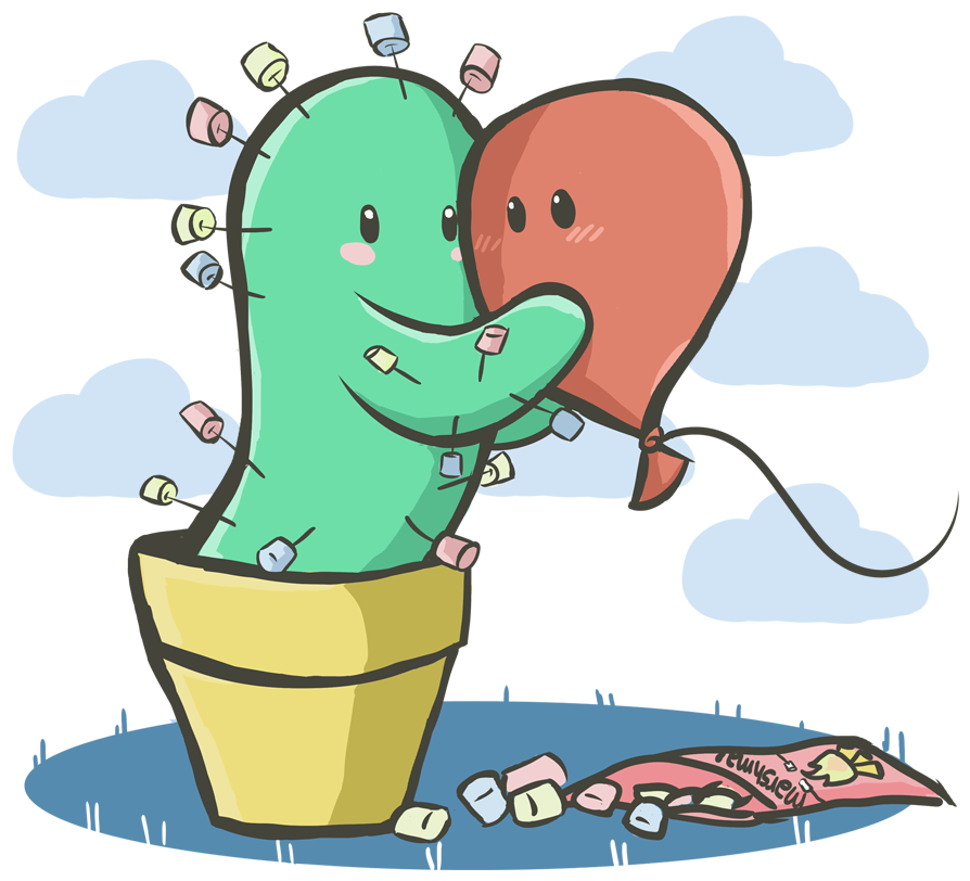 Clip Art Cacto E Balo - Png Download (962x962), Png Download