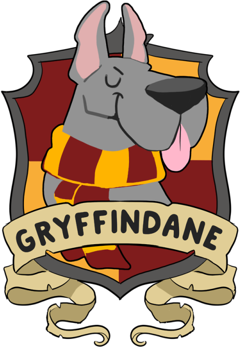 Pugs Dogs Harrypotter Harry Potter Houses Hogwarts Clipart (485x750), Png Download