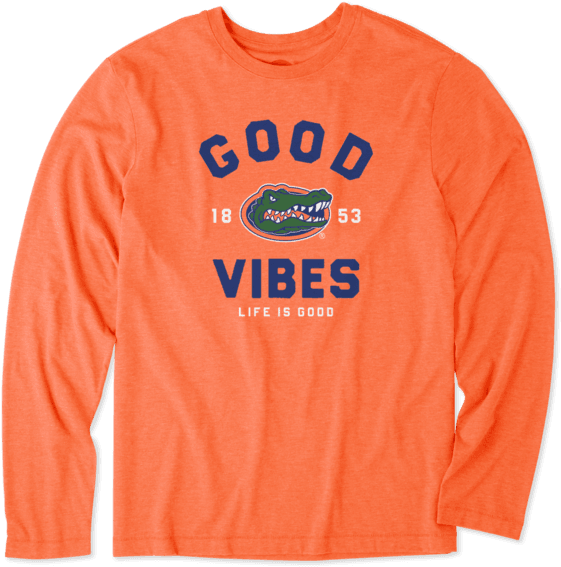 Men's Florida Gators Good Vibes Arc Long Sleeve Cool Clipart (570x570), Png Download
