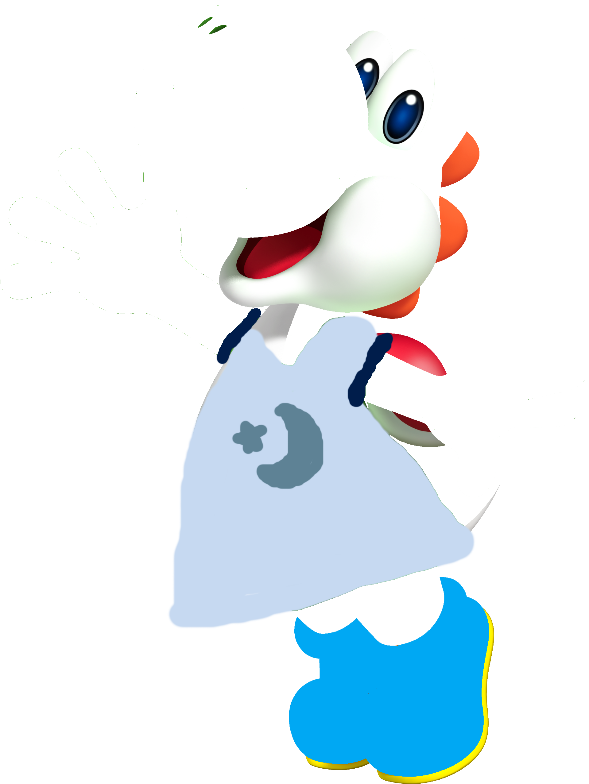 White Yoshi Pjs Clipart (1961x2621), Png Download