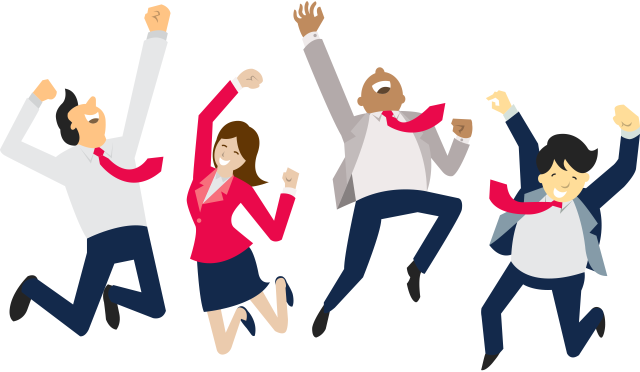 Happy Clients Candidates Clipart (1280x744), Png Download