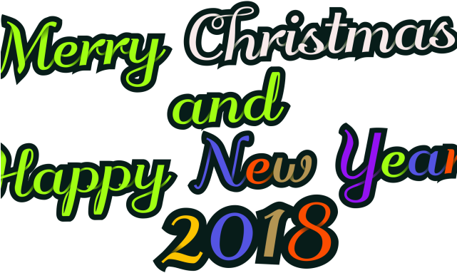 Christmas And Happy New Year Images 2018 With Clipart - Png Download (640x480), Png Download