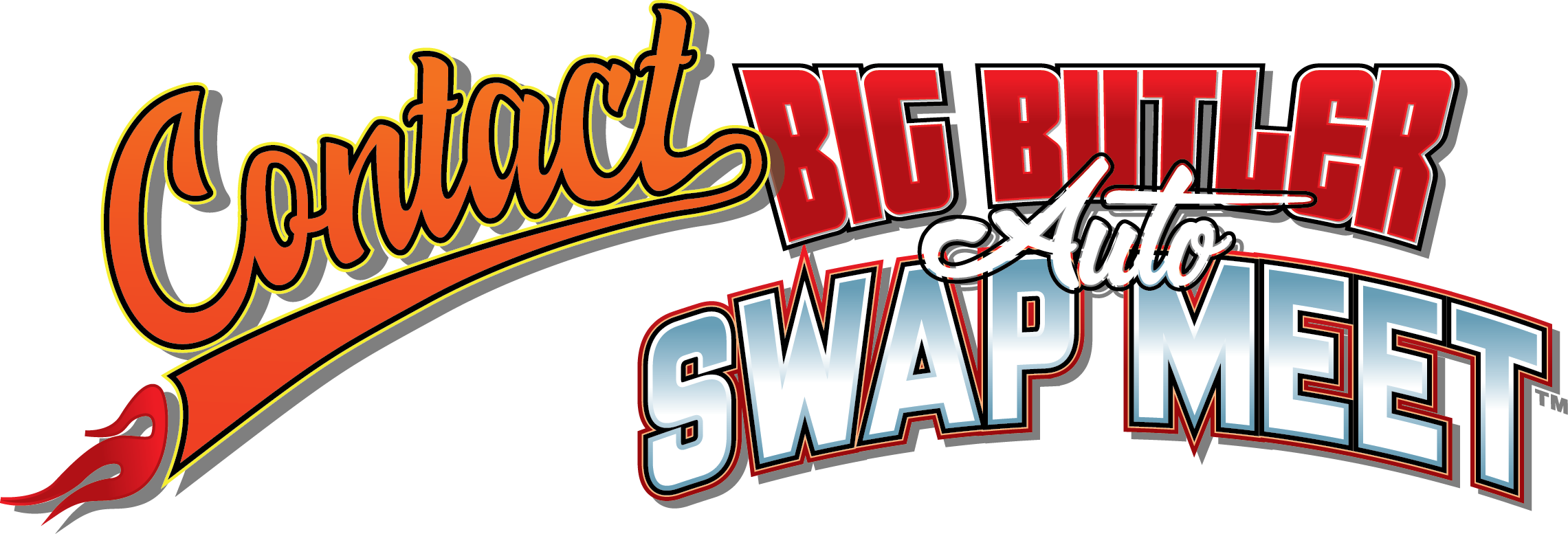 Big Butler Auto Swap Meet Contact Clipart (2281x777), Png Download