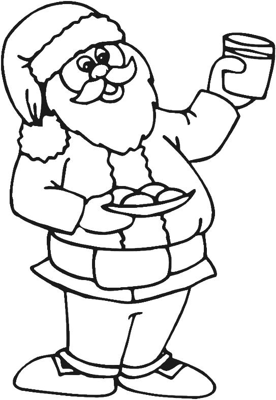 Santa Sweets And Cookies Clipart (600x795), Png Download