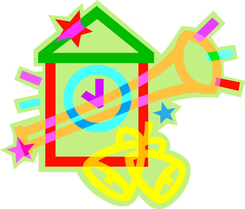 Vector Illustration Of Holiday Christmas Bells With Clipart (818x700), Png Download