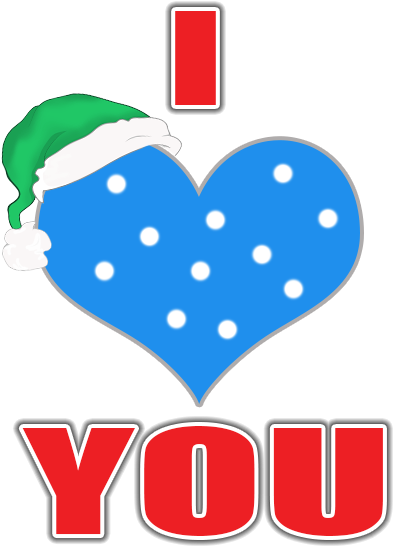 Holiday I Love You Message Sticker Clipart (618x618), Png Download