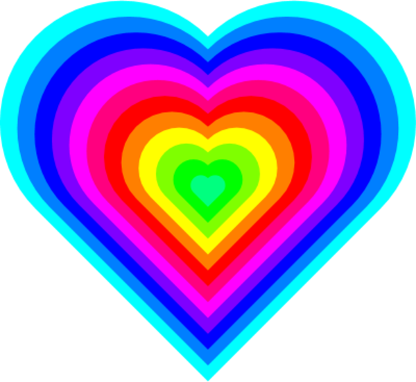 Heart Clipart Clipart Colorful Heart - Png Download (600x551), Png Download