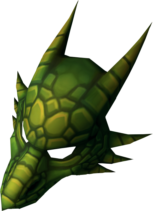 Green Dragon Mask Clipart (520x718), Png Download