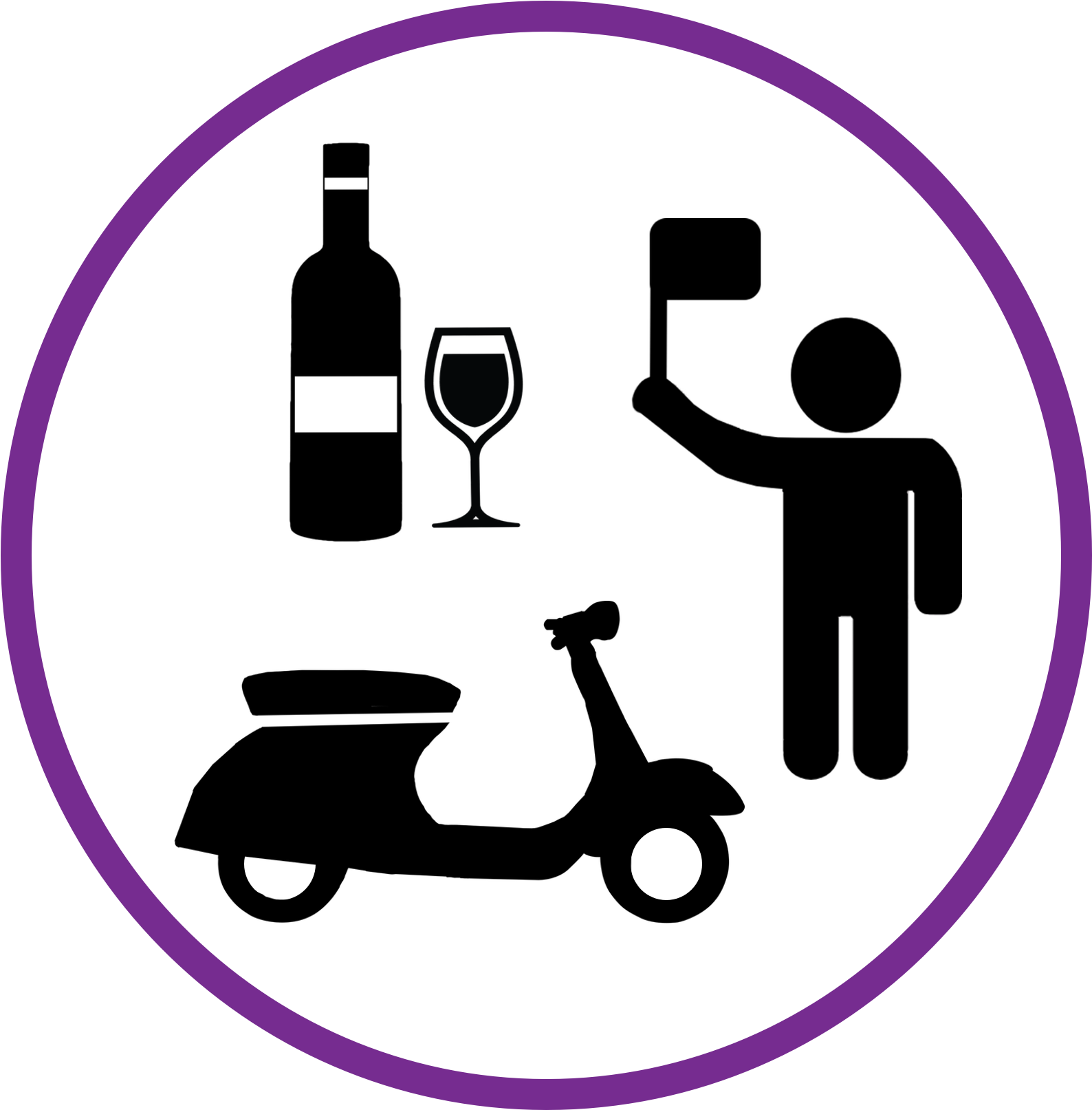 Walk By Bike Or Italian Vespa To Discover Florence Clipart (2250x2250), Png Download