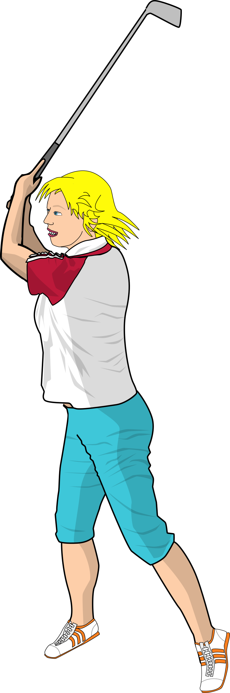 Golfer Swing Player Sports Hit Png Image Clipart (640x1280), Png Download