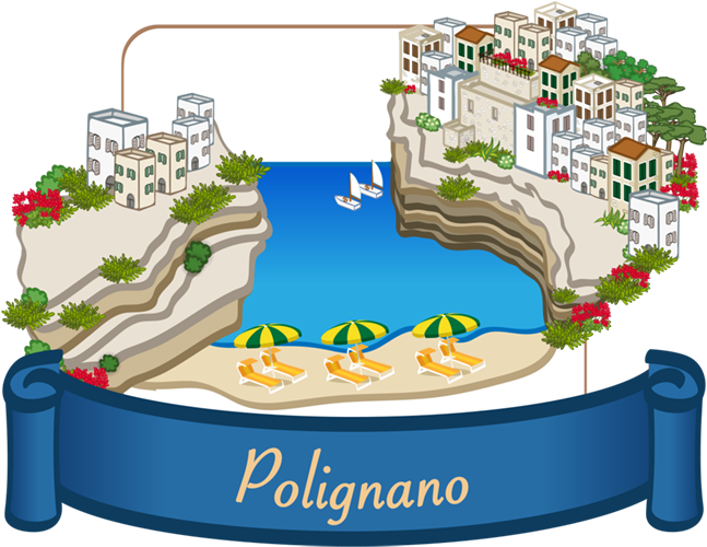 Polignano A Mare Clipart (650x520), Png Download