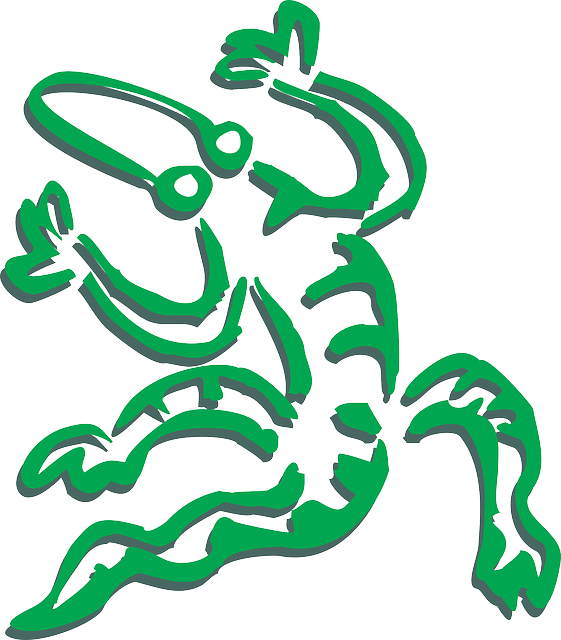 Line Lizard, Lines, Art, Tail, Abstract, Alligator, Clipart (561x640), Png Download