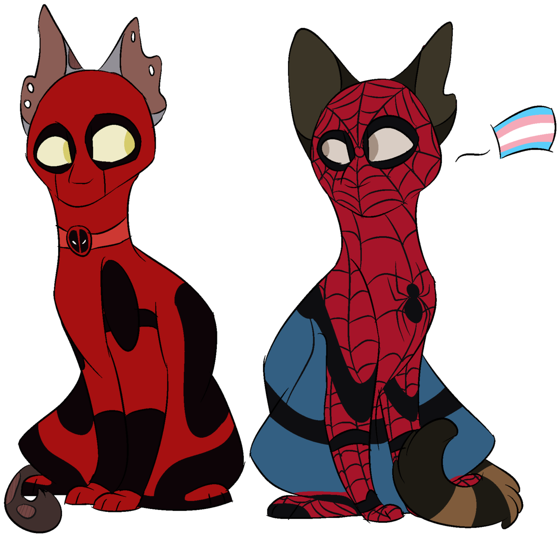 Trans Spider Man Coming Out To Deadpool Based On My Clipart (1280x1280), Png Download