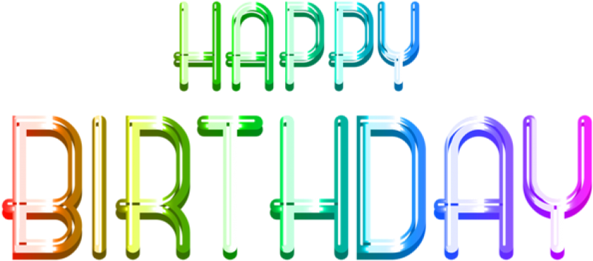 Download Happy Birthday Text Transparent Png Images Clipart (850x379), Png Download