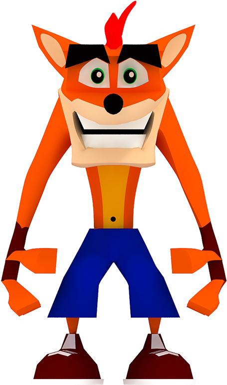 Crash Bandicoot First Design Clipart (600x811), Png Download