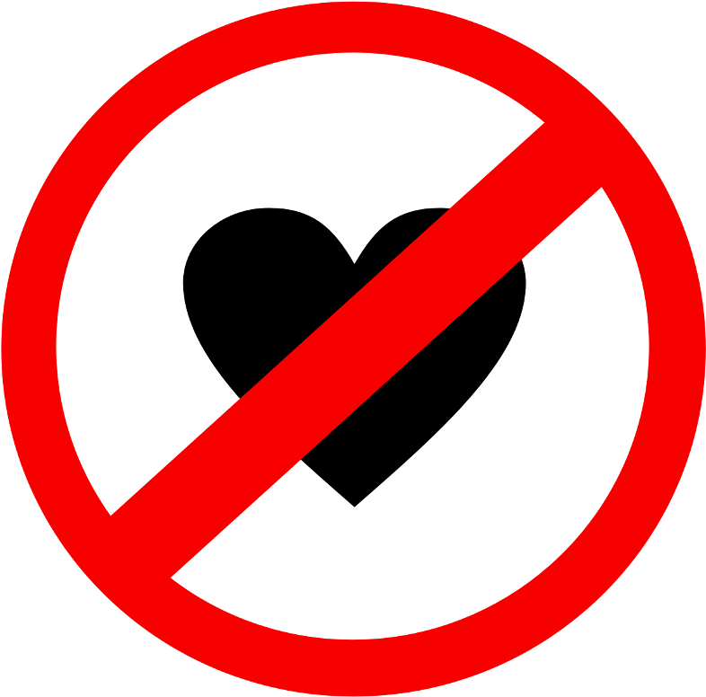 No Love Clip Art - Png Download (1024x1024), Png Download