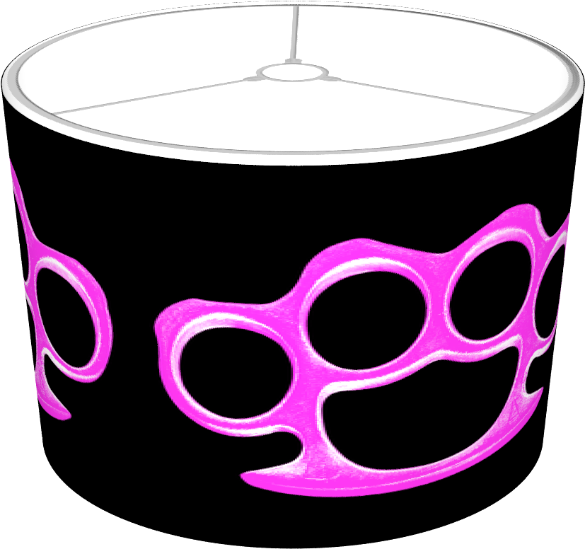 Pink Knuckle Duster Lampshade Clipart (1348x1032), Png Download
