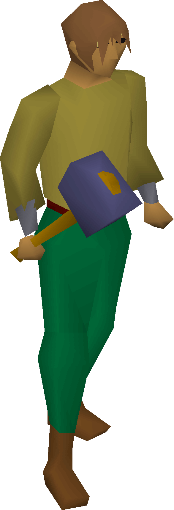 Mithril Warhammer Equipped Clipart (586x1716), Png Download