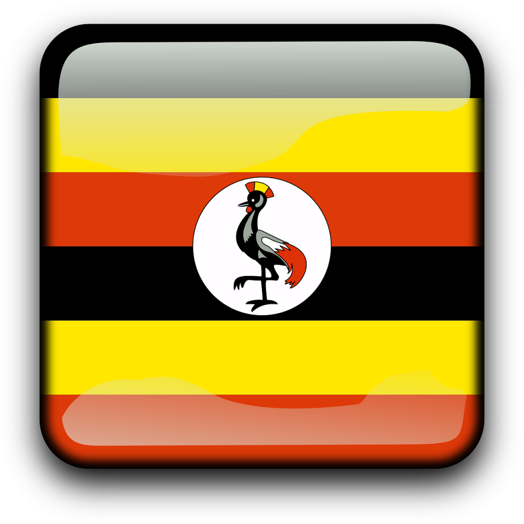 Uganda, Flag, Country, Nationality, Square, Button Clipart (640x640), Png Download