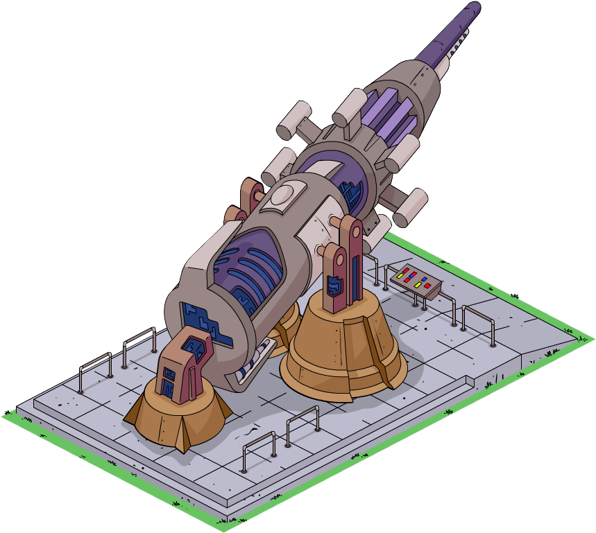 Tapped Out Ray Gun Clipart (887x793), Png Download