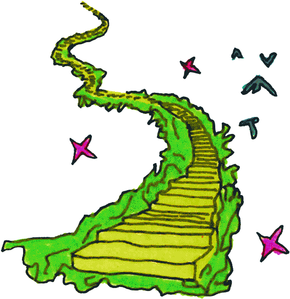 Heaven And Hell Stairs Sticker James Thacher For Ios Clipart (618x618), Png Download