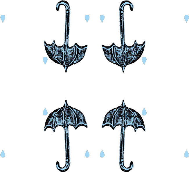 Rainy Days Vintage Umbrella Wallpaper Clipart (800x652), Png Download