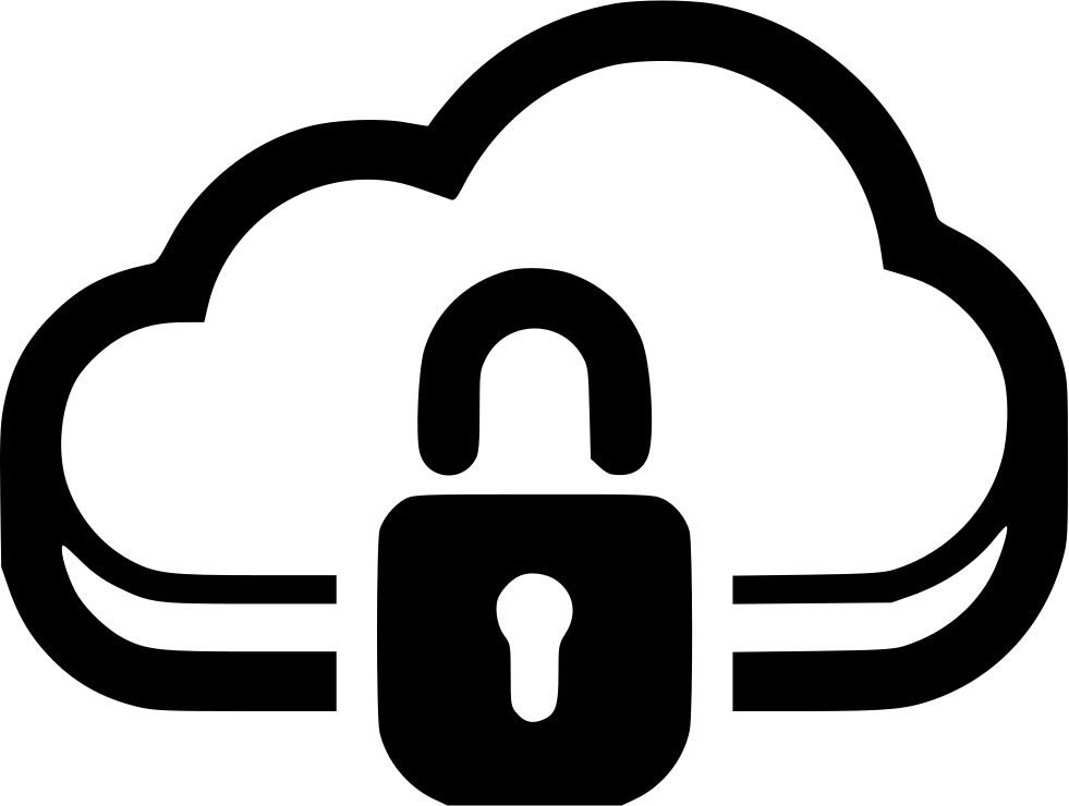 Jpg Black And White Stock Cloud Encrypted Connection Clipart (981x740), Png Download