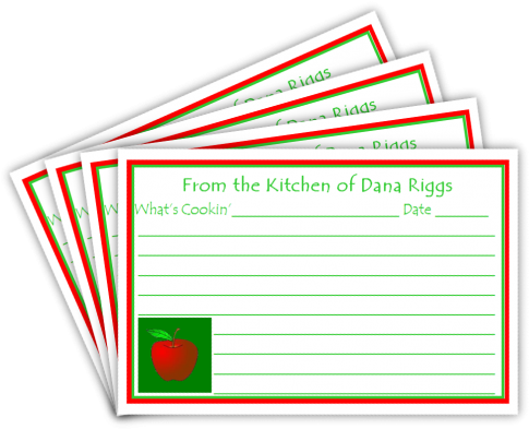 Apple Recipe Cards An Apple A Day Keeps The Doctor Clipart (645x520), Png Download