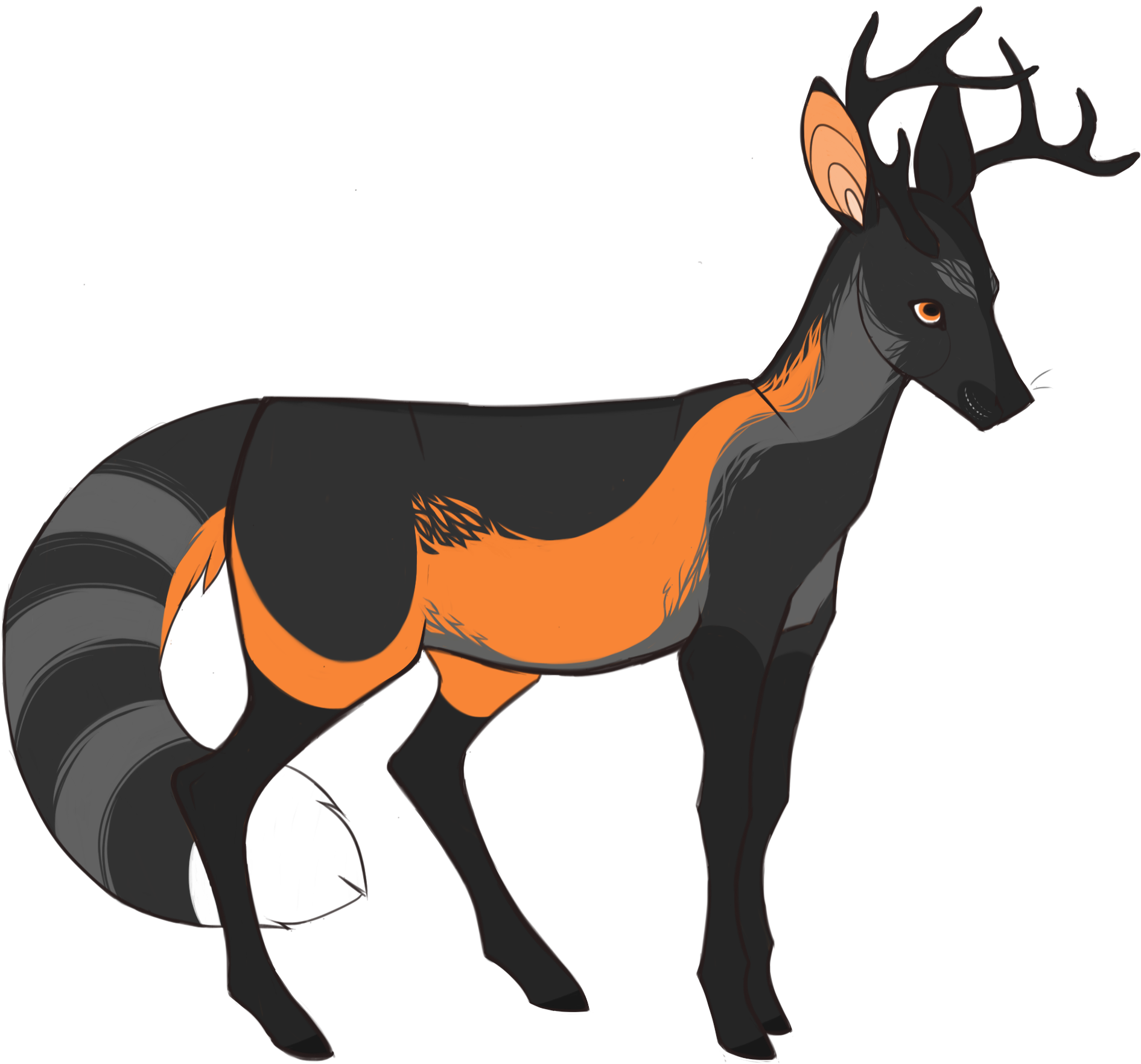 Cross Fox Deer Clipart (2014x1963), Png Download