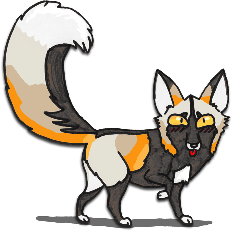 Cartoon Cross Fox Character By Silvercrossfox On Clipart - Png Download (800x764), Png Download