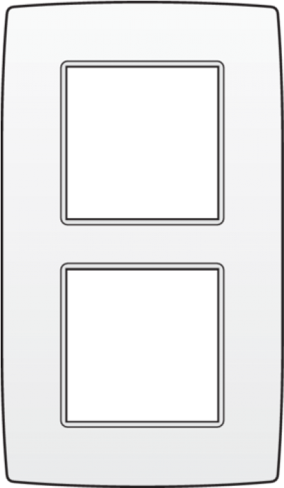 101 76200 Afdekplaat 2 Voudig 60mm White 101 76200 Clipart (700x700), Png Download