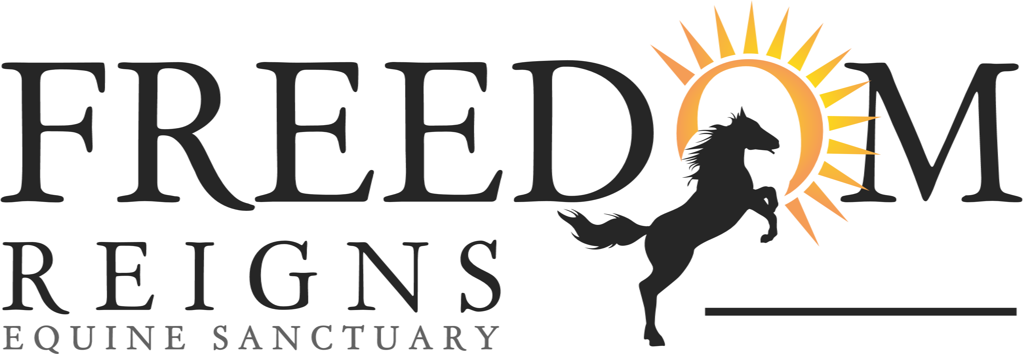 Freedom Reigns Equine Sanctuary Clipart (4687x1562), Png Download