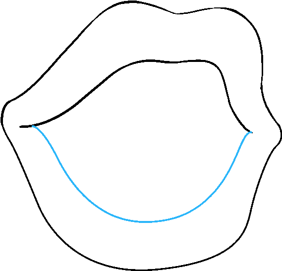How To Draw Mouth And Tongue Clipart (680x678), Png Download