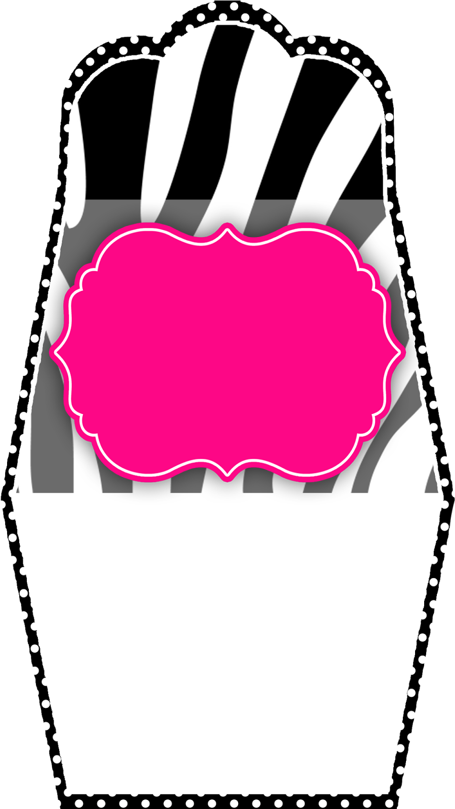 Zebra And Pink Clipart (907x1600), Png Download