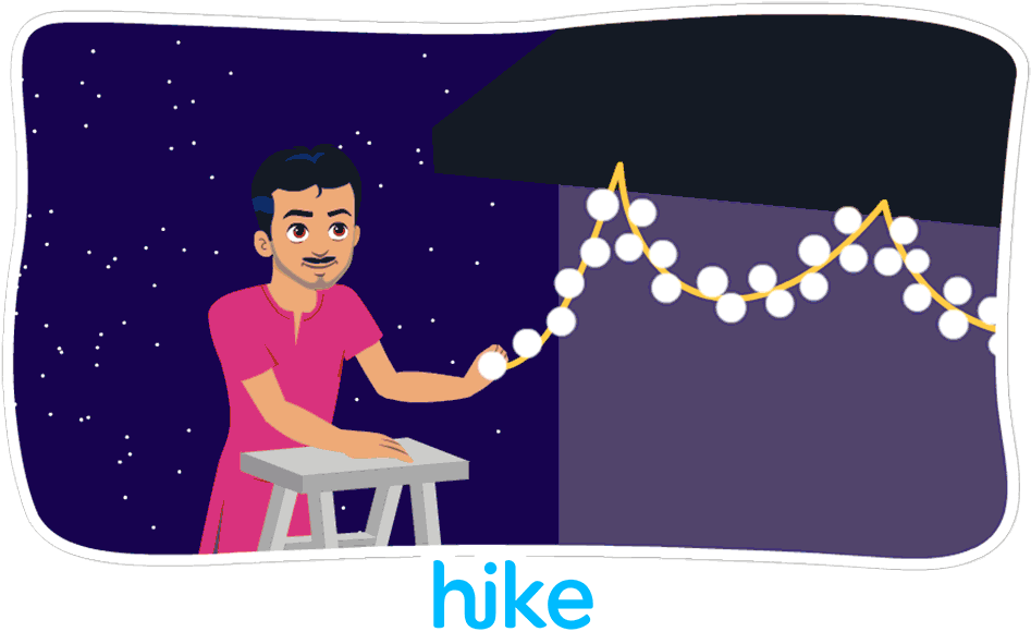 Family Lights Gif By Hike Messenger Clipart (966x600), Png Download