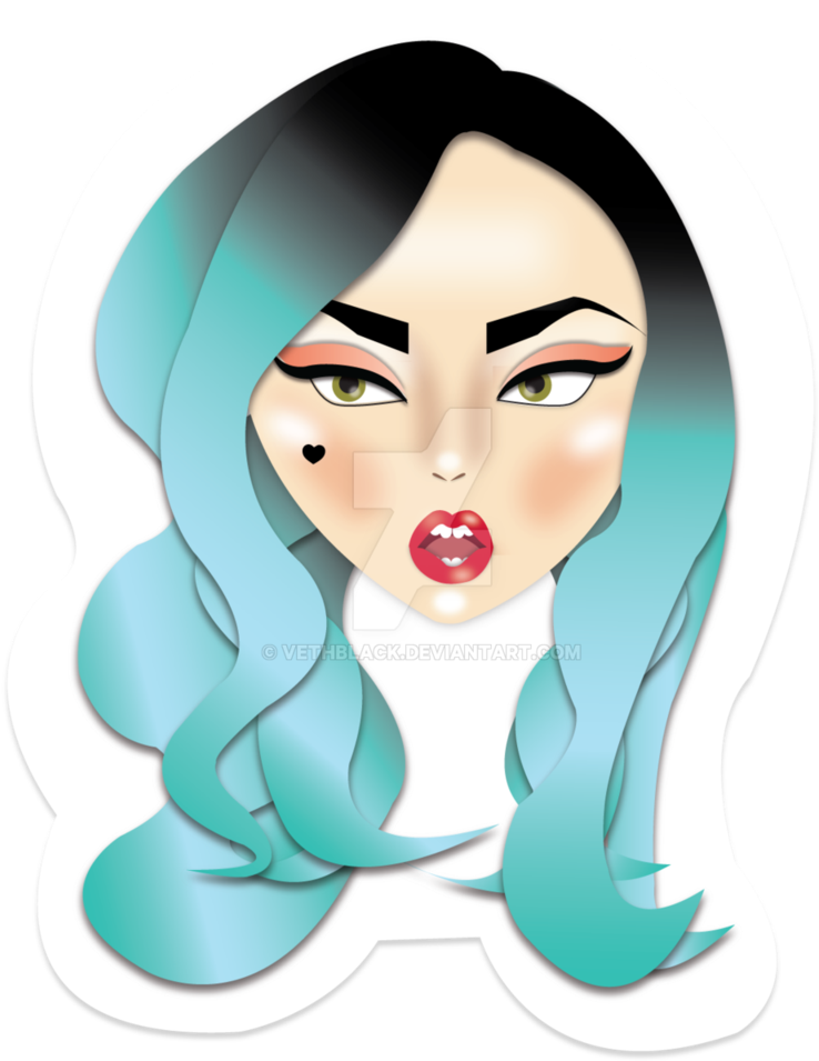 Aqua Hair Clipart - Png Download (819x975), Png Download