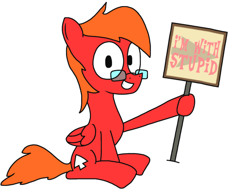 Moonatik, Glasses, I'm With Stupid, Oc, Oc Clipart (1280x720), Png Download