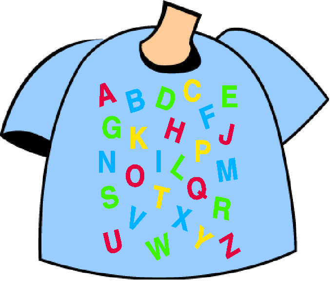 Kindergarten Letter Shirts Clipart (677x576), Png Download