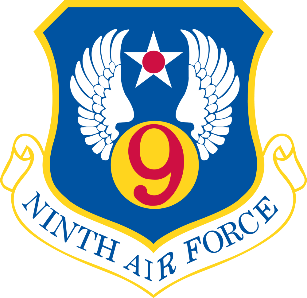 Ninth Air Force, Headquartered At Shaw Air Force Base, Clipart (1000x971), Png Download
