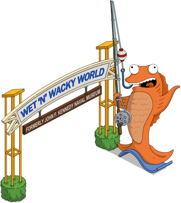Wet 'n' Wacky World Sign Clipart (602x676), Png Download