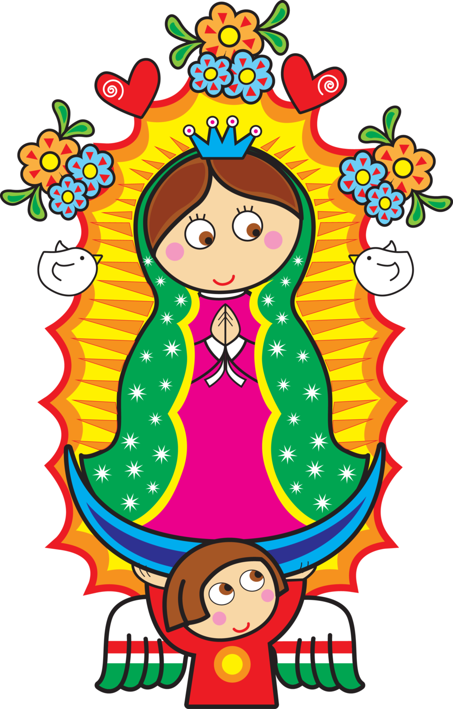 Imágenes De La Virgen De Guadalupe Clipart (900x1410), Png Download