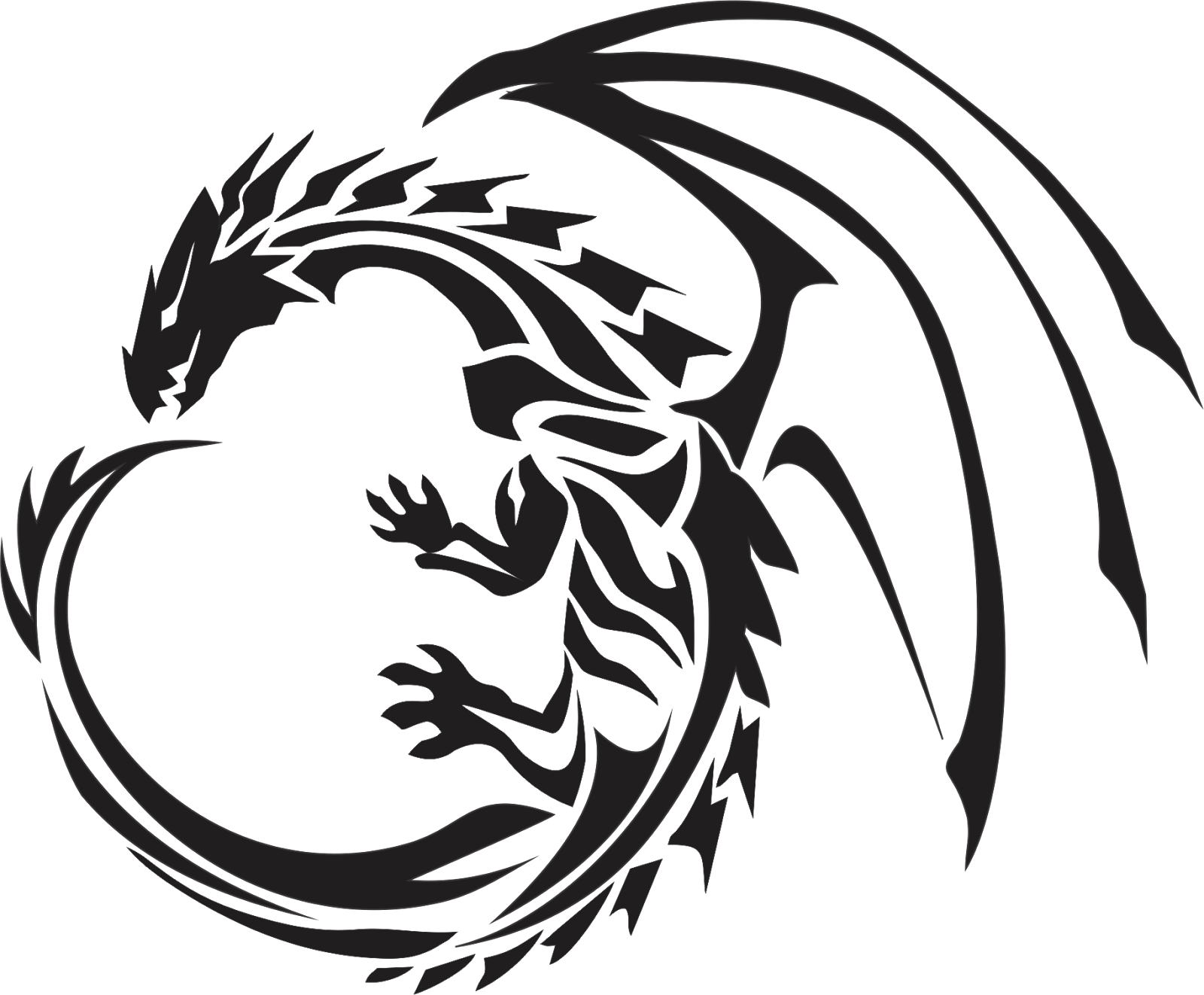 Gambar Naga Lengkap Clipart (1600x1322), Png Download