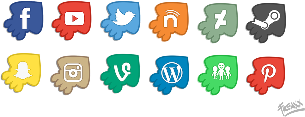 12 Splatoon Inspired Social Media Icons By Jessicafreaxx Clipart (1324x604), Png Download