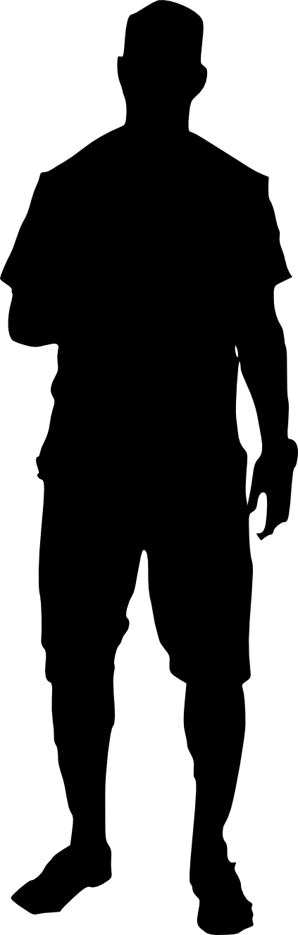 Man Silhouette Clipart (400x1252), Png Download