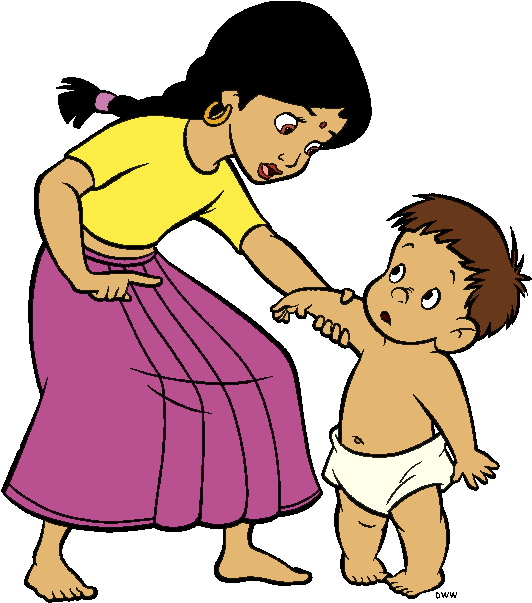 Shanti, Ranjan And Mowgli Clip Art - Png Download (537x620), Png Download