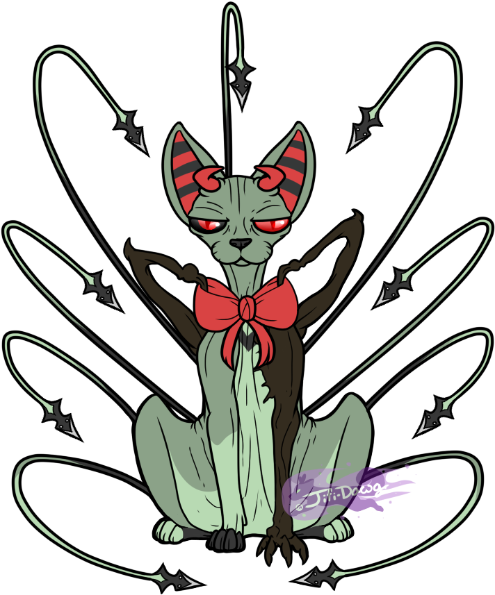 Fashionista Of Nine Tails Clipart (800x900), Png Download