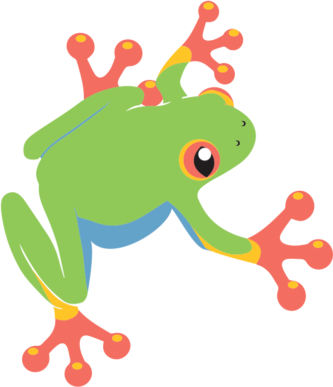 Green Frog Clipart Dancing - Png Download (1000x1000), Png Download